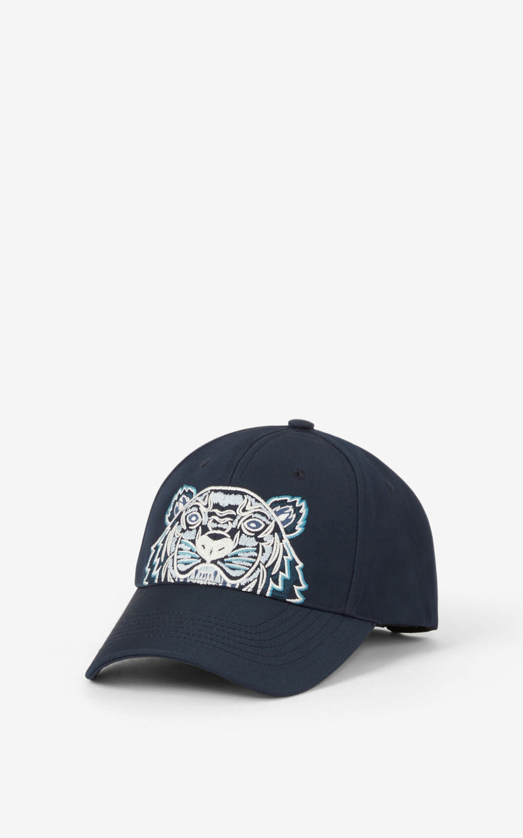 Kenzo Canvas Kampus Tiger Cap Blue For Womens 2573IYOXH